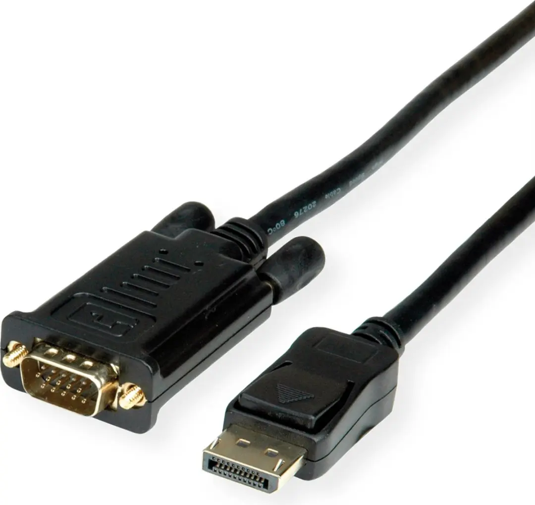 Value DisplayPort naar VGA Kabel 1,5m - Zwart