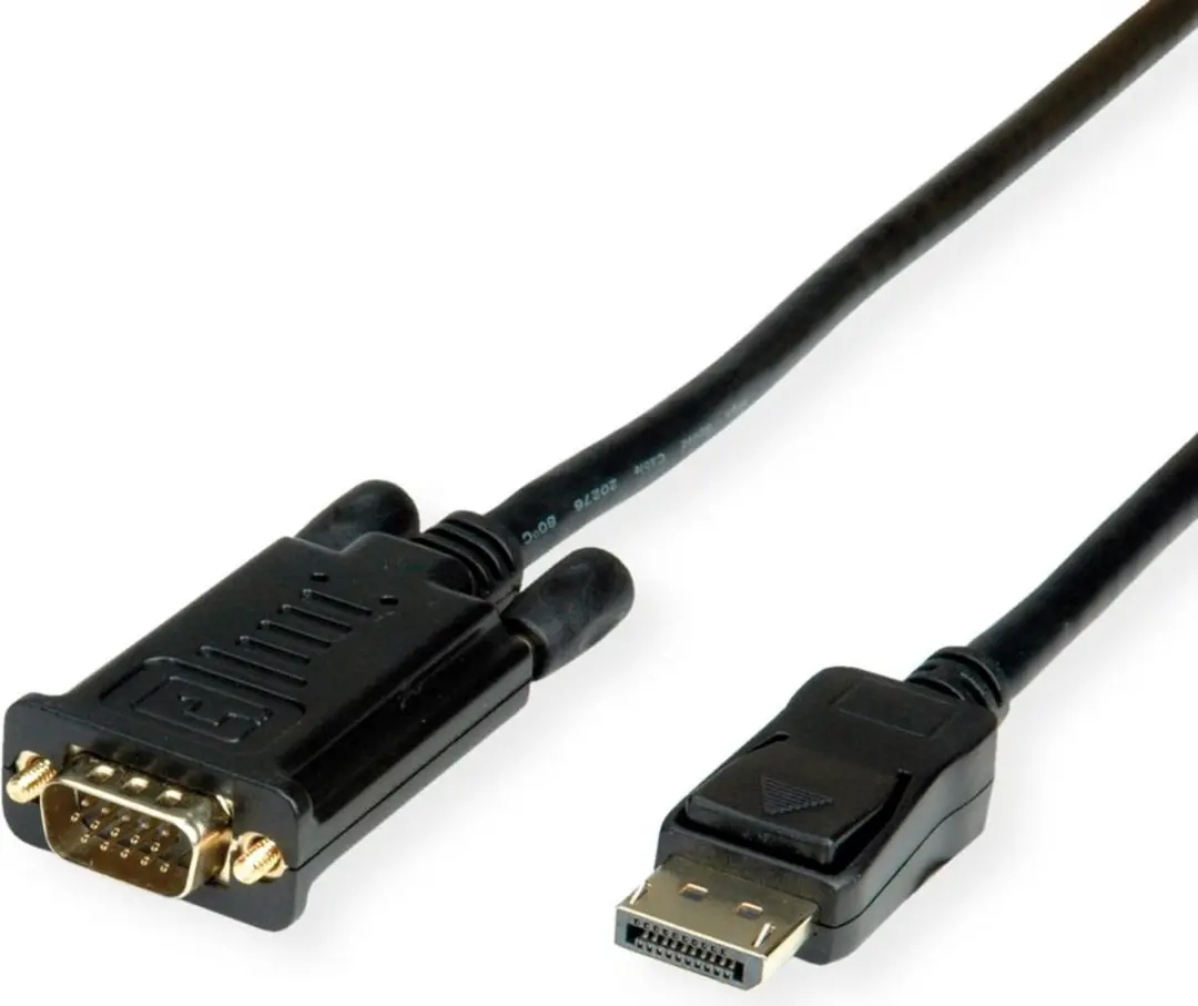 Value DisplayPort naar VGA Kabel 1,5m - Zwart