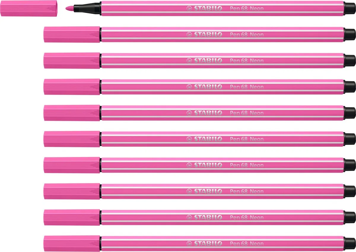 STABILO Pen 68 Neon Roze Viltstift