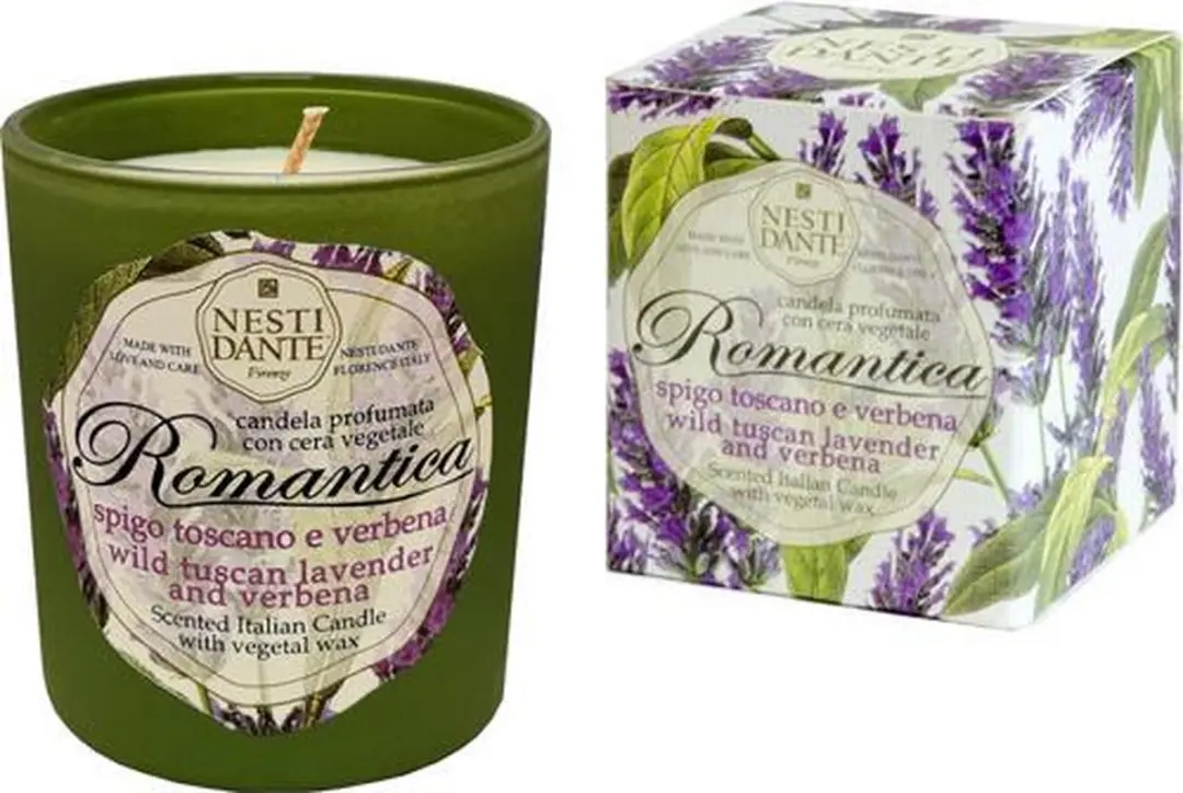 Nesti Dante Geurkaars Romantica Toscaanse Lavendel & Verbena - Wit