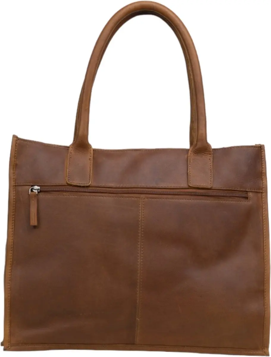 DSTRCT Preston Park Dames Laptoptas 15 inch - A4 - Leer Cognac