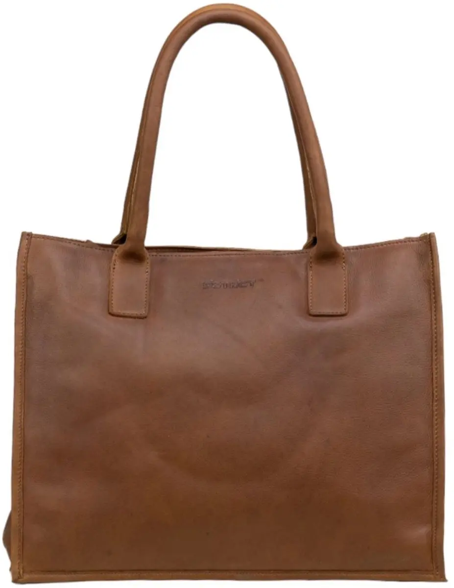 DSTRCT Preston Park Dames Laptoptas 15 inch - A4 - Leer Cognac