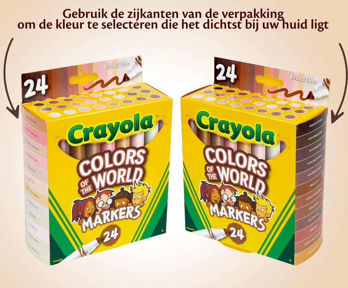 Crayola Colors of the World Viltstiften - 24 Stuks