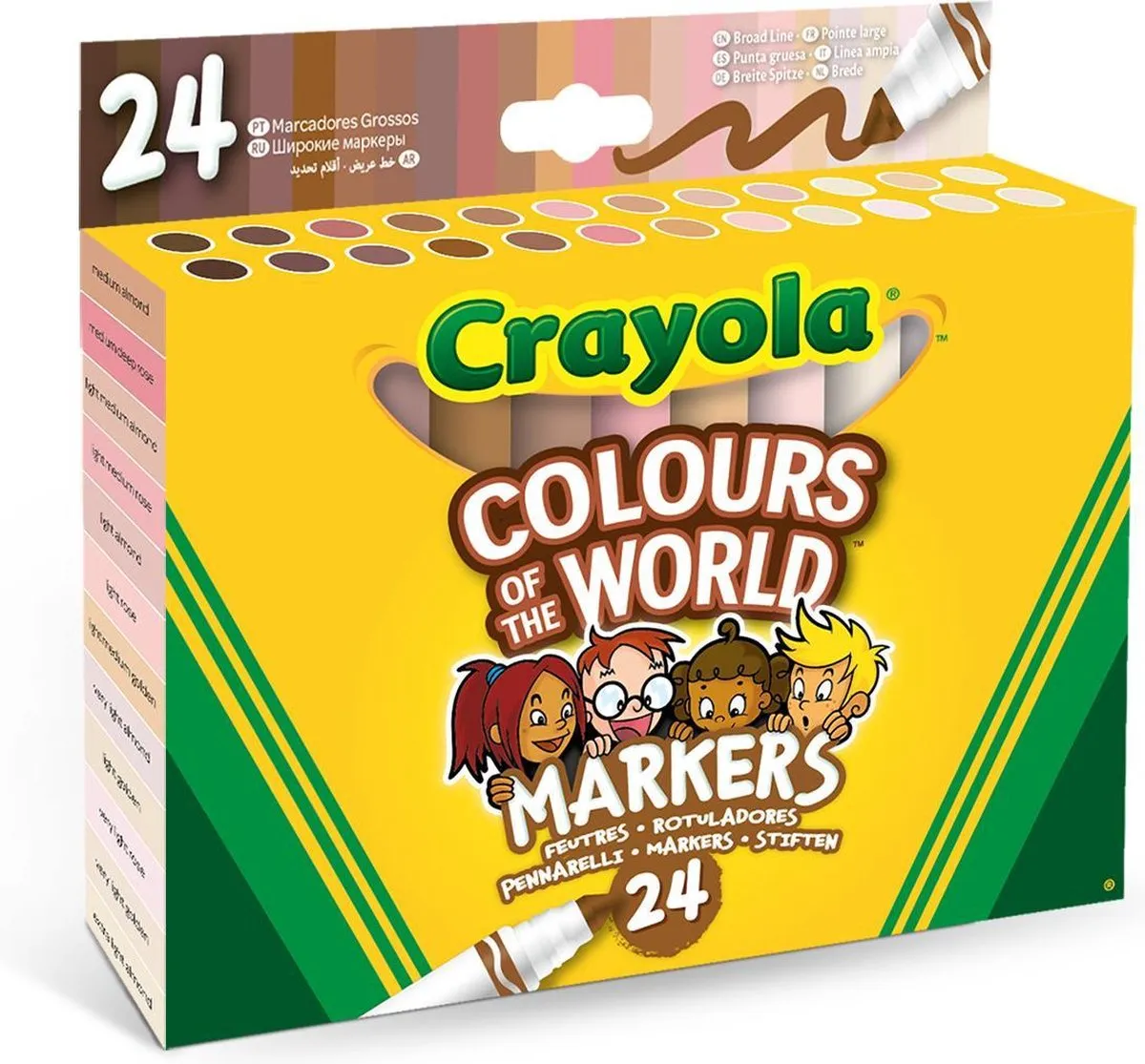 Crayola Colors of the World Viltstiften - 24 Stuks