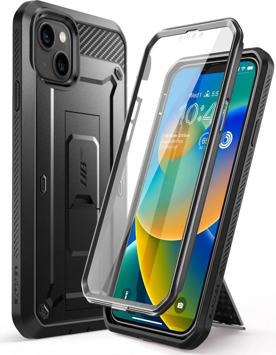 Supcase Unicorn Beetle iPhone 14 Hoesje - Zwart - afbeelding 6 van 6