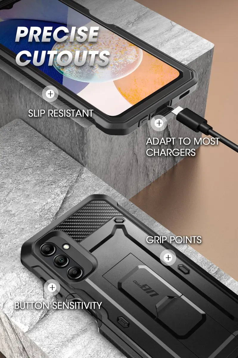 Supcase i-Blason Unicorn Beetle Pro Hoesje - Samsung Galaxy A14 - Zwart