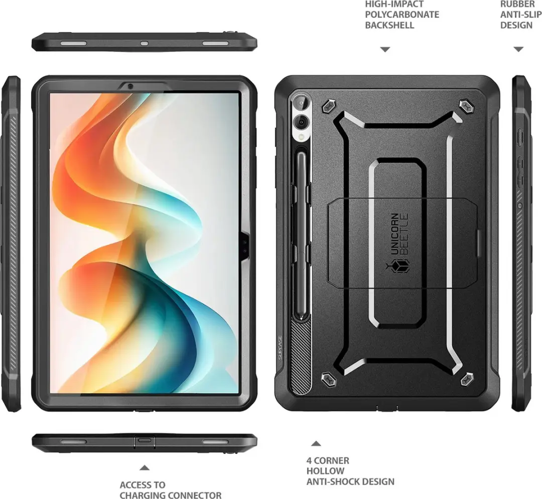Supcase Unicorn Beetle Pro 843439123243 Tablethoes - Samsung Galaxy Tab S9+ - Zwart