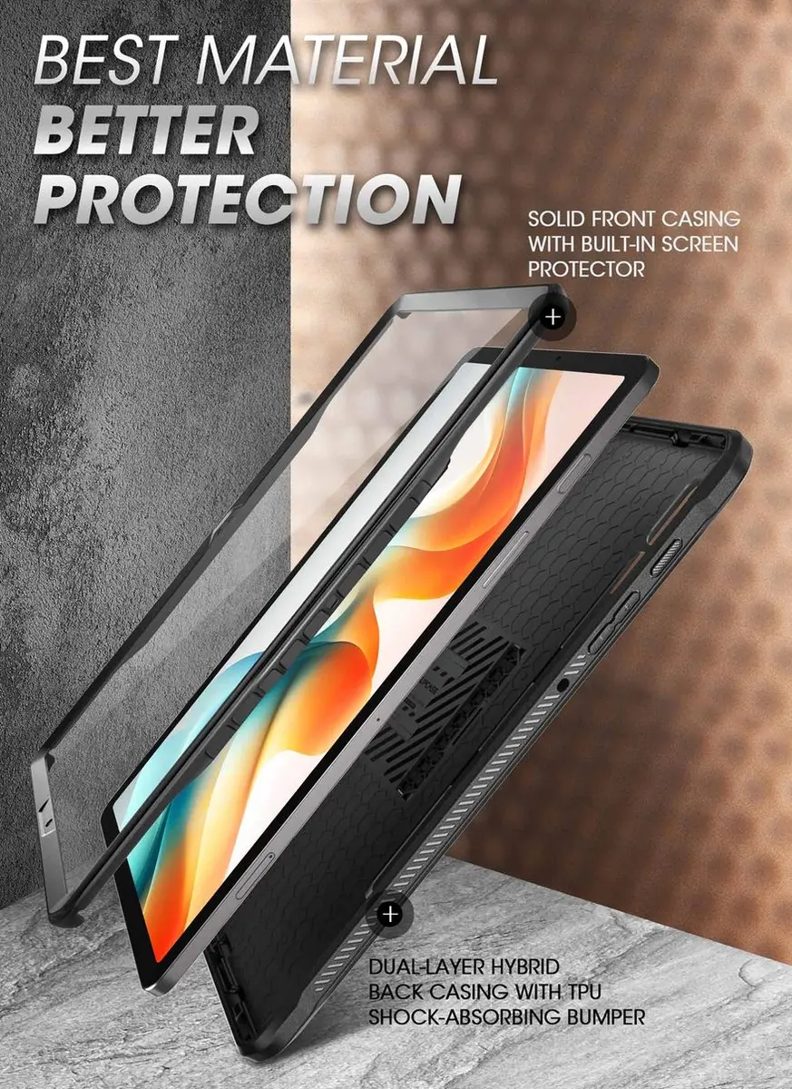 Supcase Unicorn Beetle Pro 843439123243 Tablethoes - Samsung Galaxy Tab S9+ - Zwart - afbeelding 6 van 6
