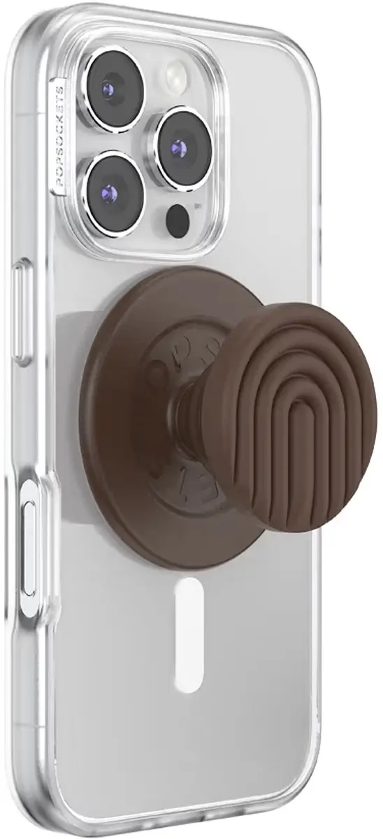 PopSockets PopGrip MagSafe Round Curves Cocoa - Donkerbruin
