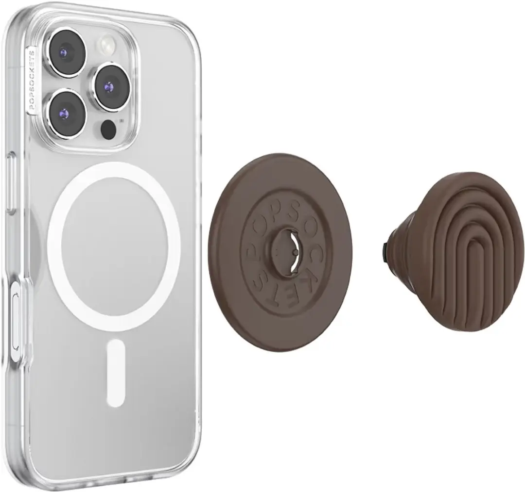 PopSockets PopGrip MagSafe Round Curves Cocoa - Donkerbruin