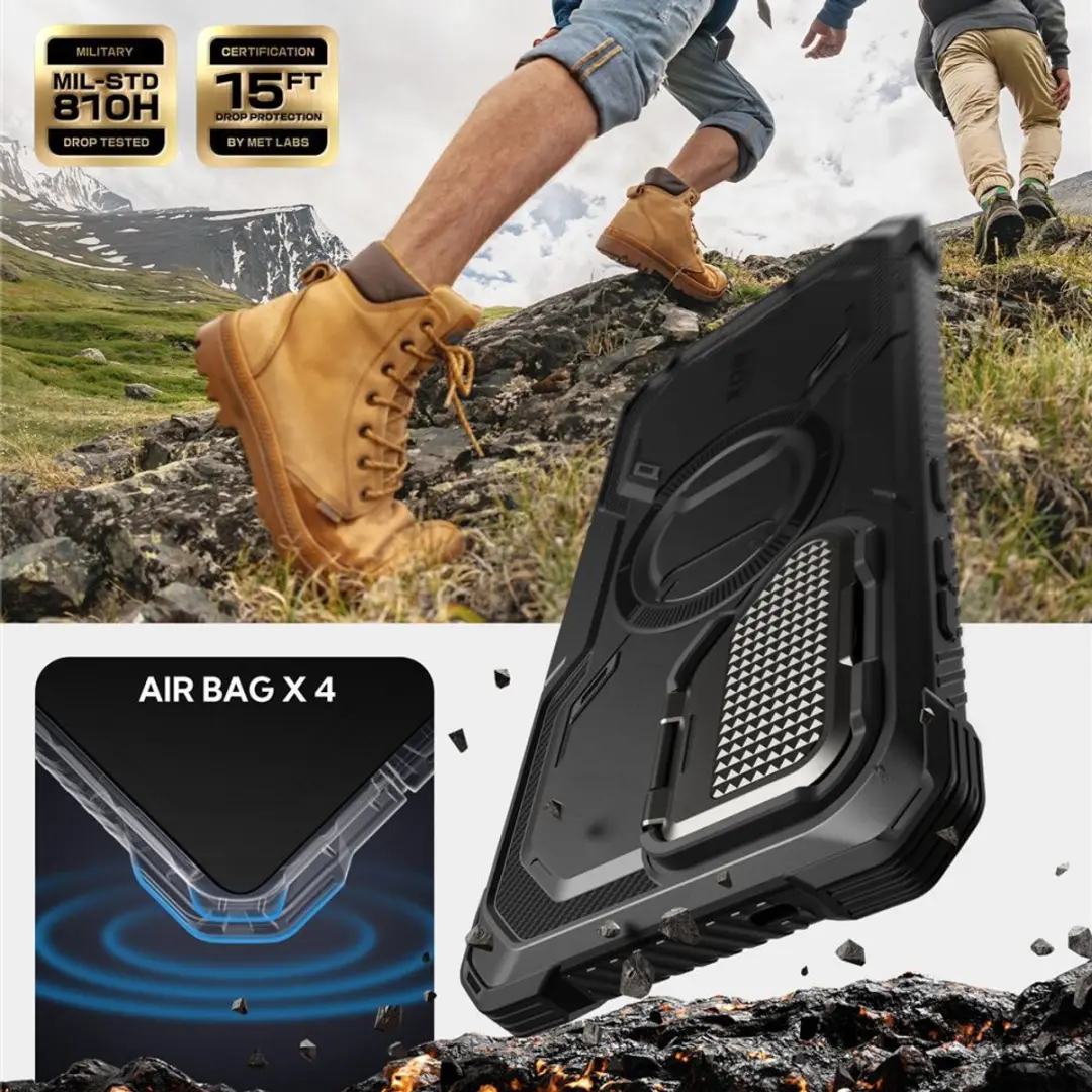 Supcase Armorbox 13180 Hoesje - Samsung Galaxy S25 Ultra - Zwart
