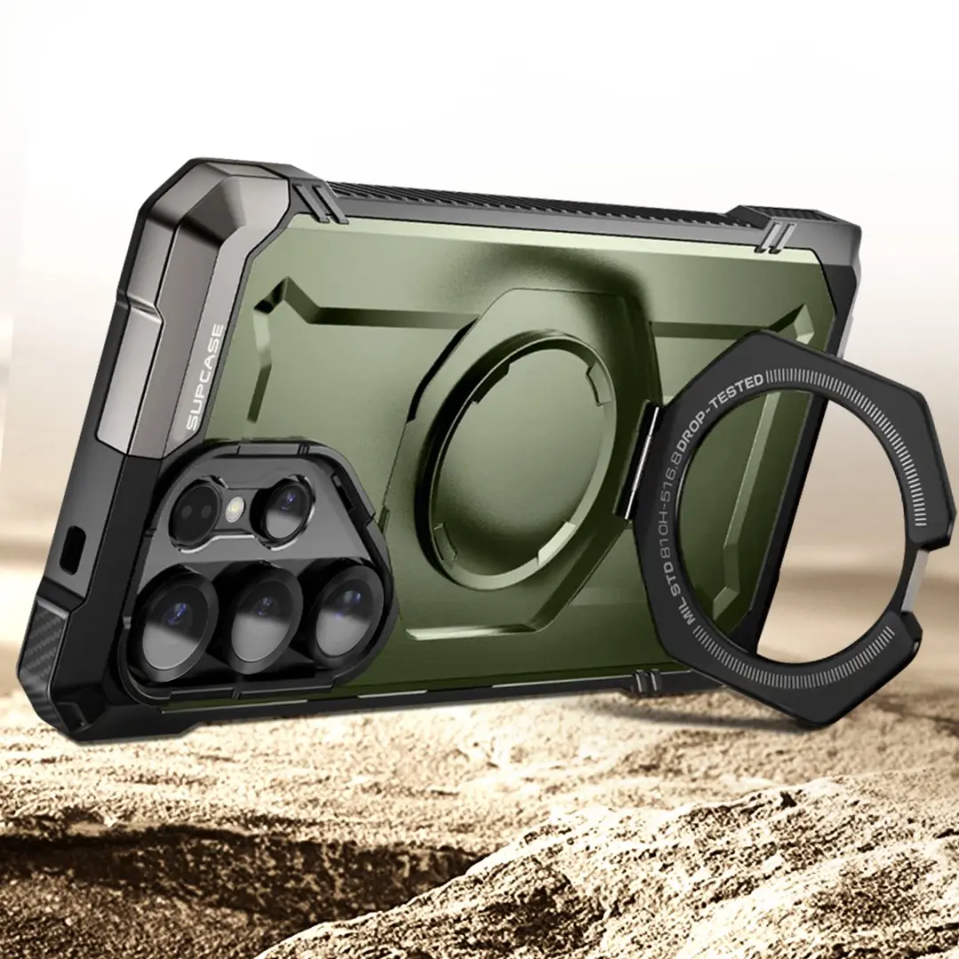 Supcase Unicorn Beetle Grip Hoesje S25 Ultra - Groen - MagSafe
