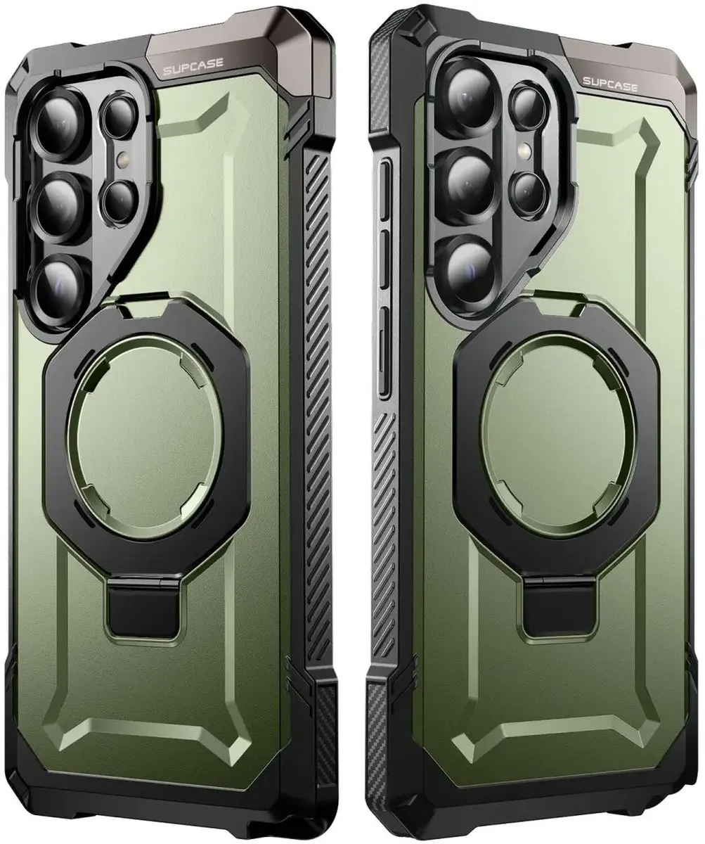 Supcase Unicorn Beetle Grip Hoesje S25 Ultra - Groen - MagSafe - afbeelding 6 van 6
