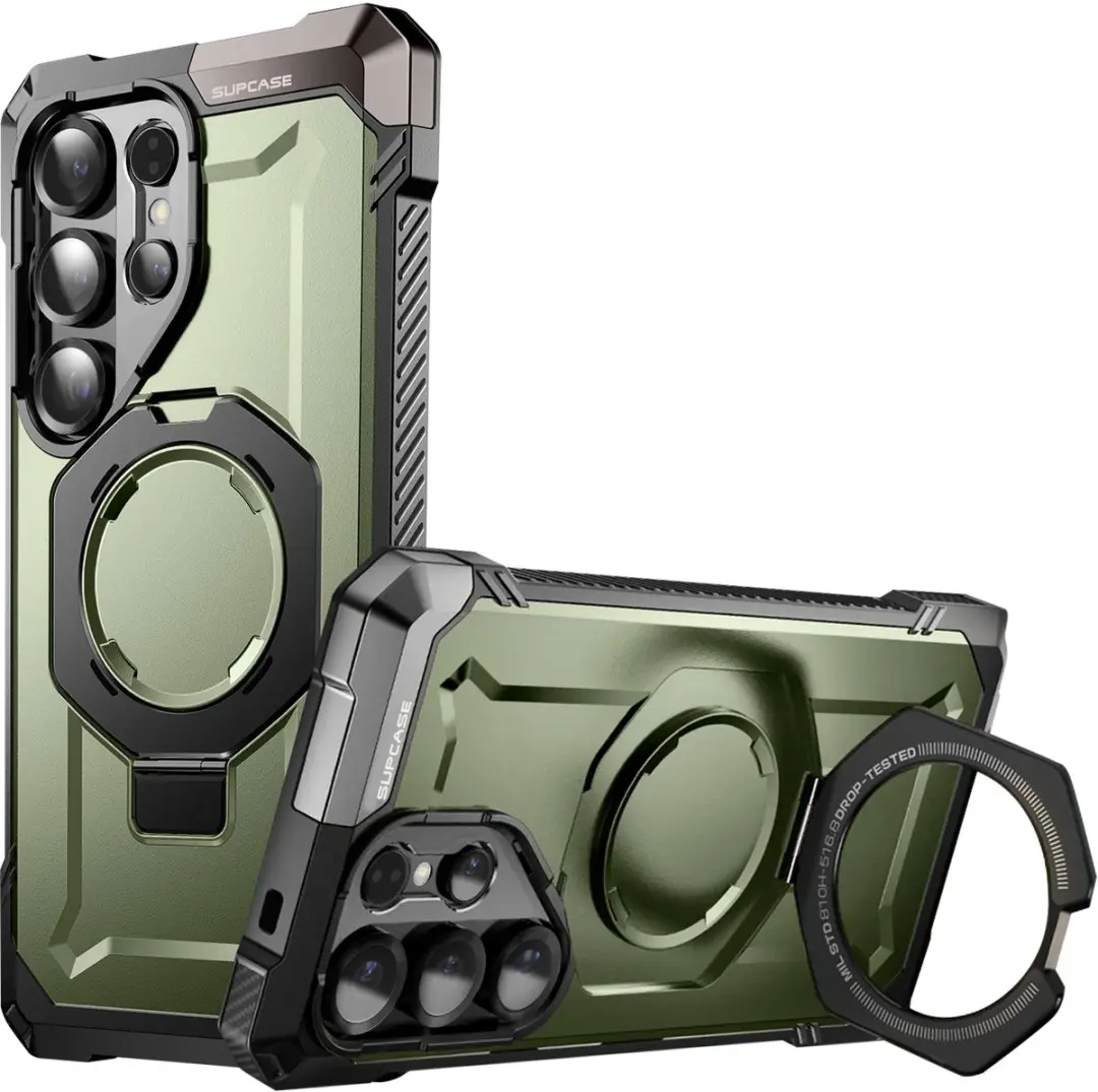 Supcase Unicorn Beetle Grip Hoesje S25 Ultra - Groen - MagSafe
