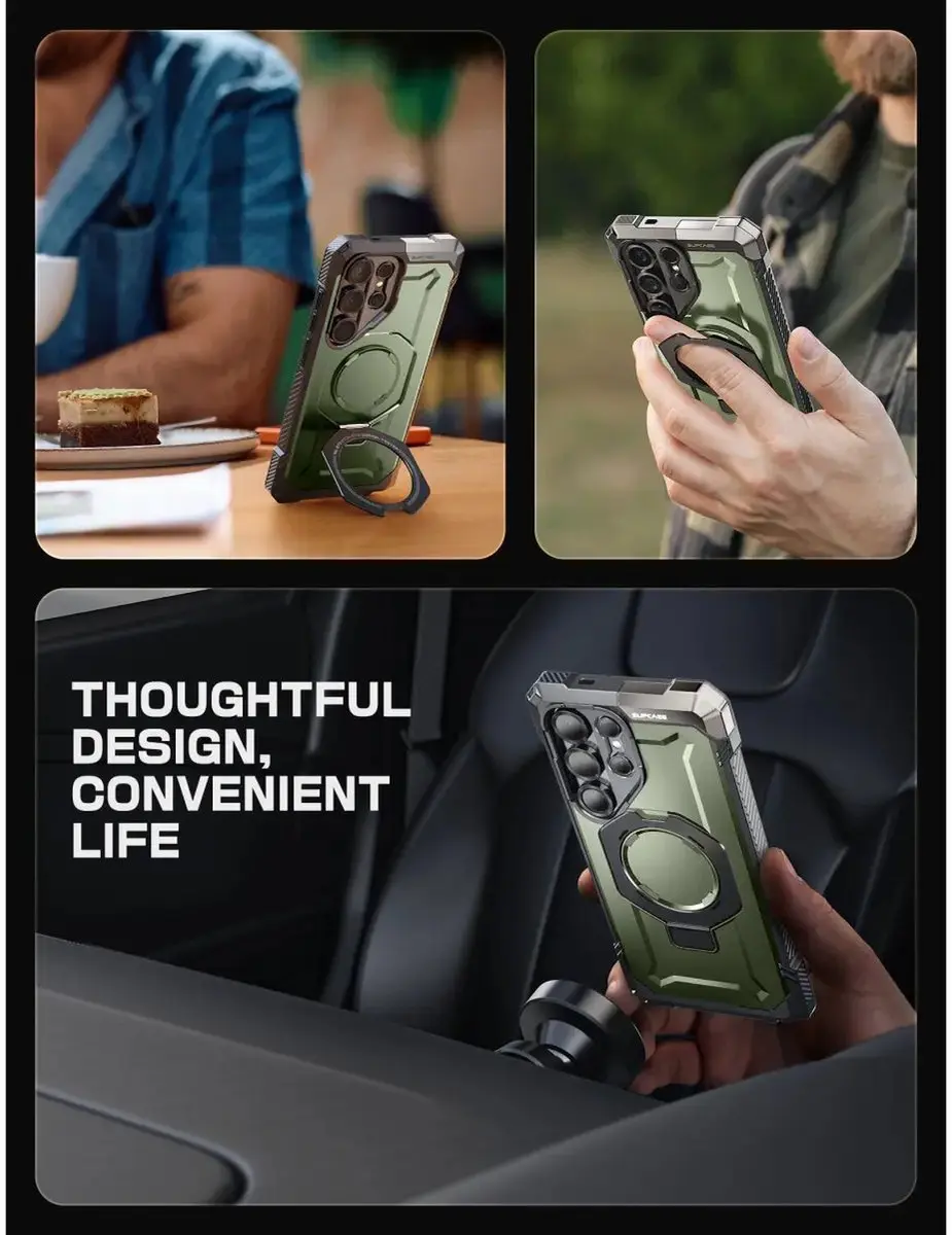 Supcase Unicorn Beetle Grip Hoesje S25 Ultra - Groen - MagSafe