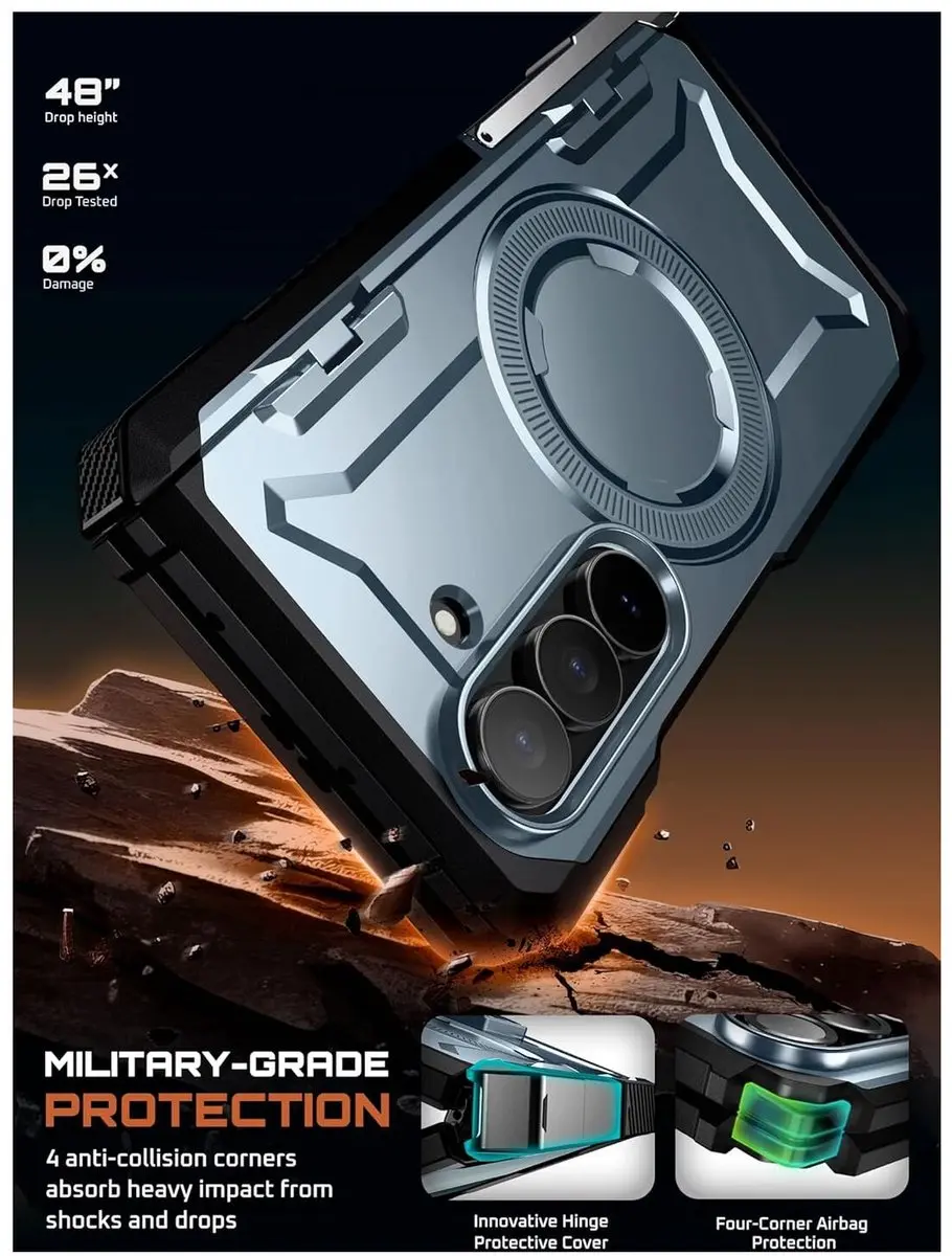 Supcase UB Grip Hoesje Samsung Galaxy Z Fold 7 - Blauw