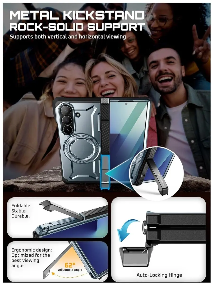 Supcase UB Grip Hoesje Samsung Galaxy Z Fold 7 - Blauw - afbeelding 6 van 6