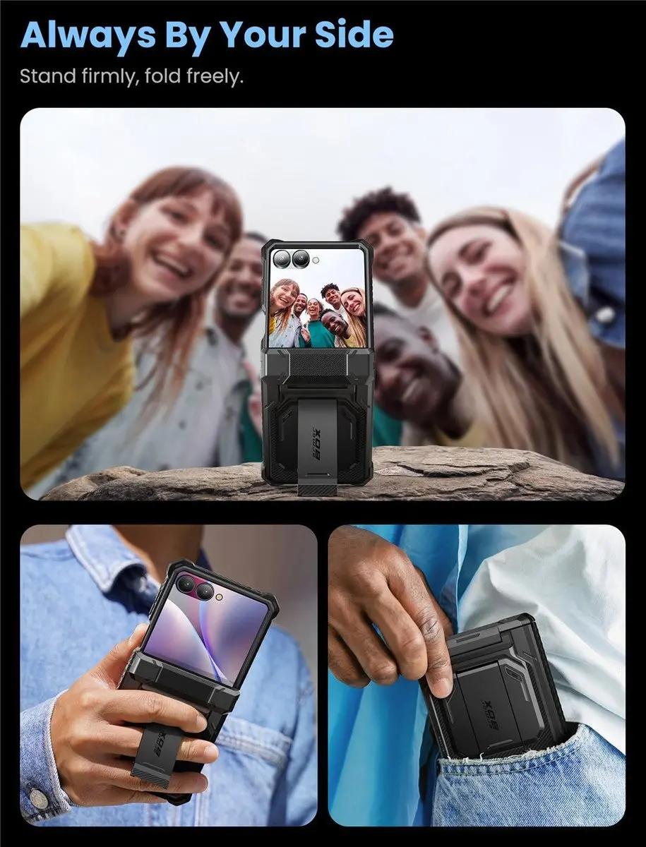 Supcase Armorbox Zwart - Galaxy Z Flip 7 Hoesje met Screen Protector 13540