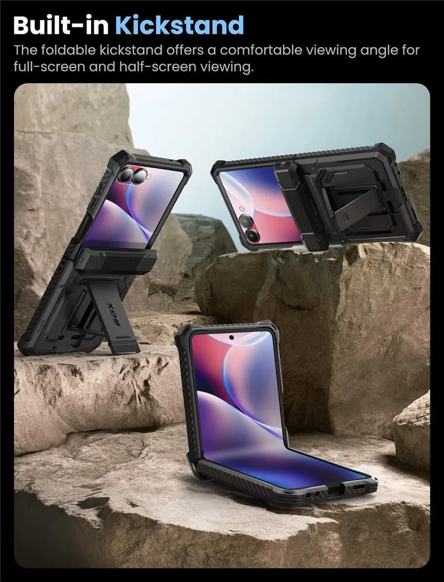 Supcase Armorbox Zwart - Galaxy Z Flip 7 Hoesje met Screen Protector 13540 - afbeelding 6 van 6