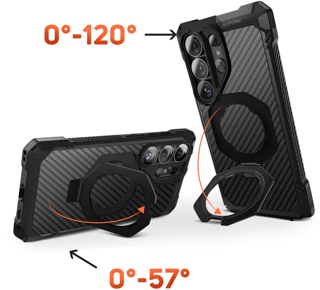 Supcase UB Grip Hoesje Samsung Galaxy S26 Ultra - Aramid Zwart - 14535