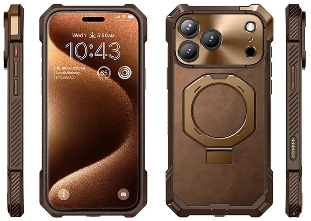 Supcase Unicorn Beetle Grip Hoesje iPhone 17 Pro Max - Bruin - MagSafe
