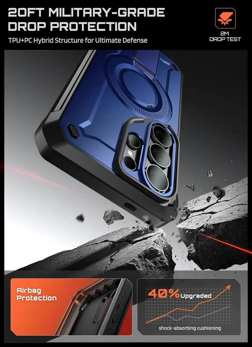 Supcase Unicorn Beetle Mag Pro Hoesje - Blauw - MagSafe - afbeelding 6 van 6