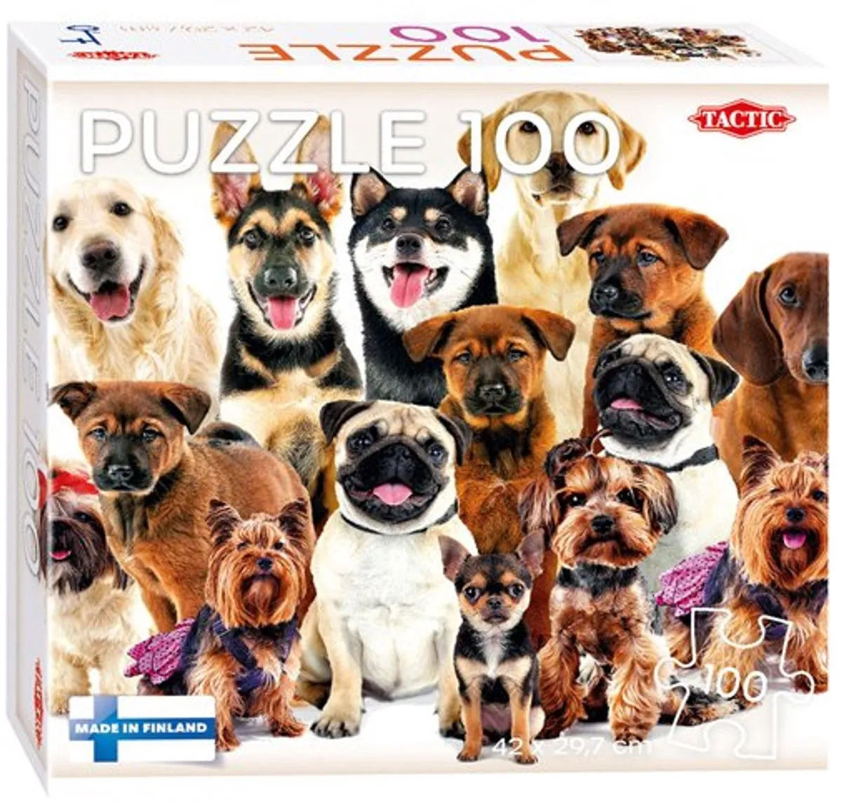 Tactic Group of Cute Dogs Puzzel 100 Stuks - Scandinavisch Ontwerp