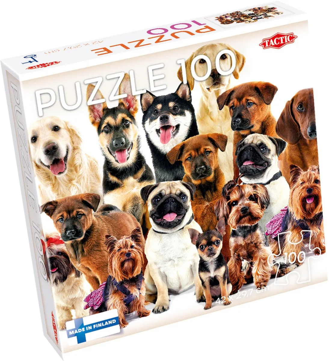 Tactic Group of Cute Dogs Puzzel 100 Stuks - Scandinavisch Ontwerp