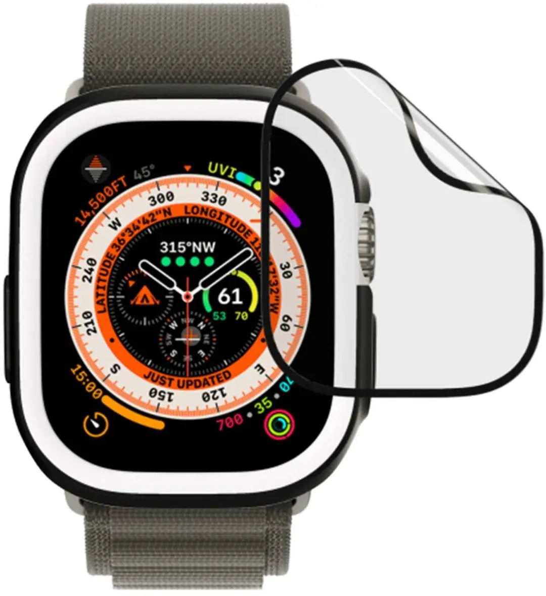 RhinoShield 3D Impact Apple Watch Ultra 49 mm screenprotector