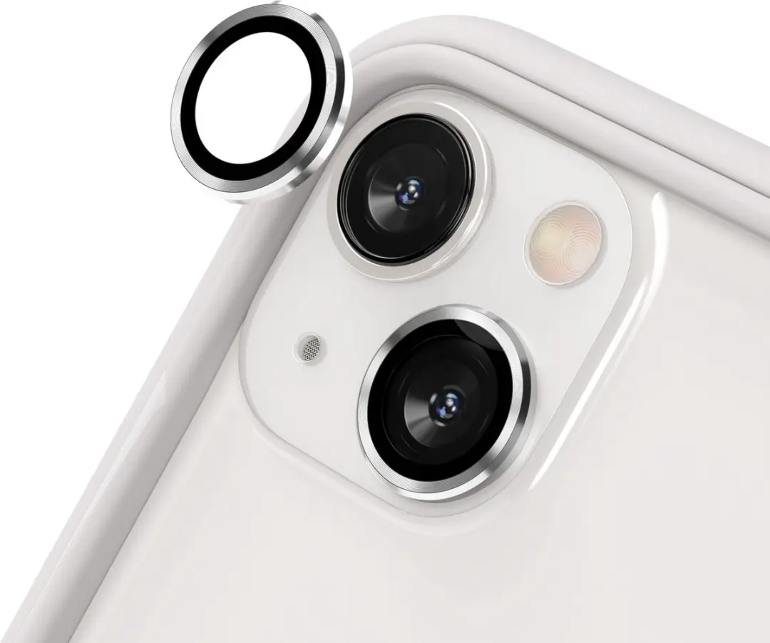 RhinoShield glazen iPhone 13 / iPhone 13 mini camera beschermer Zilver
