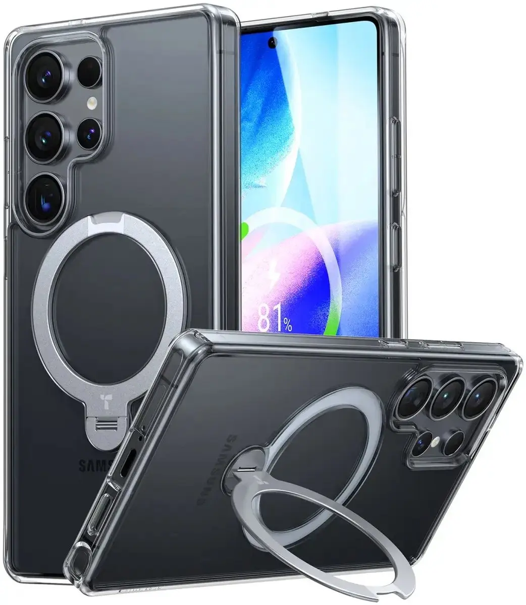 TORRAS UPro Ostand Spin Hoesje Geschikt voor Samsung Galaxy S25 Ultra