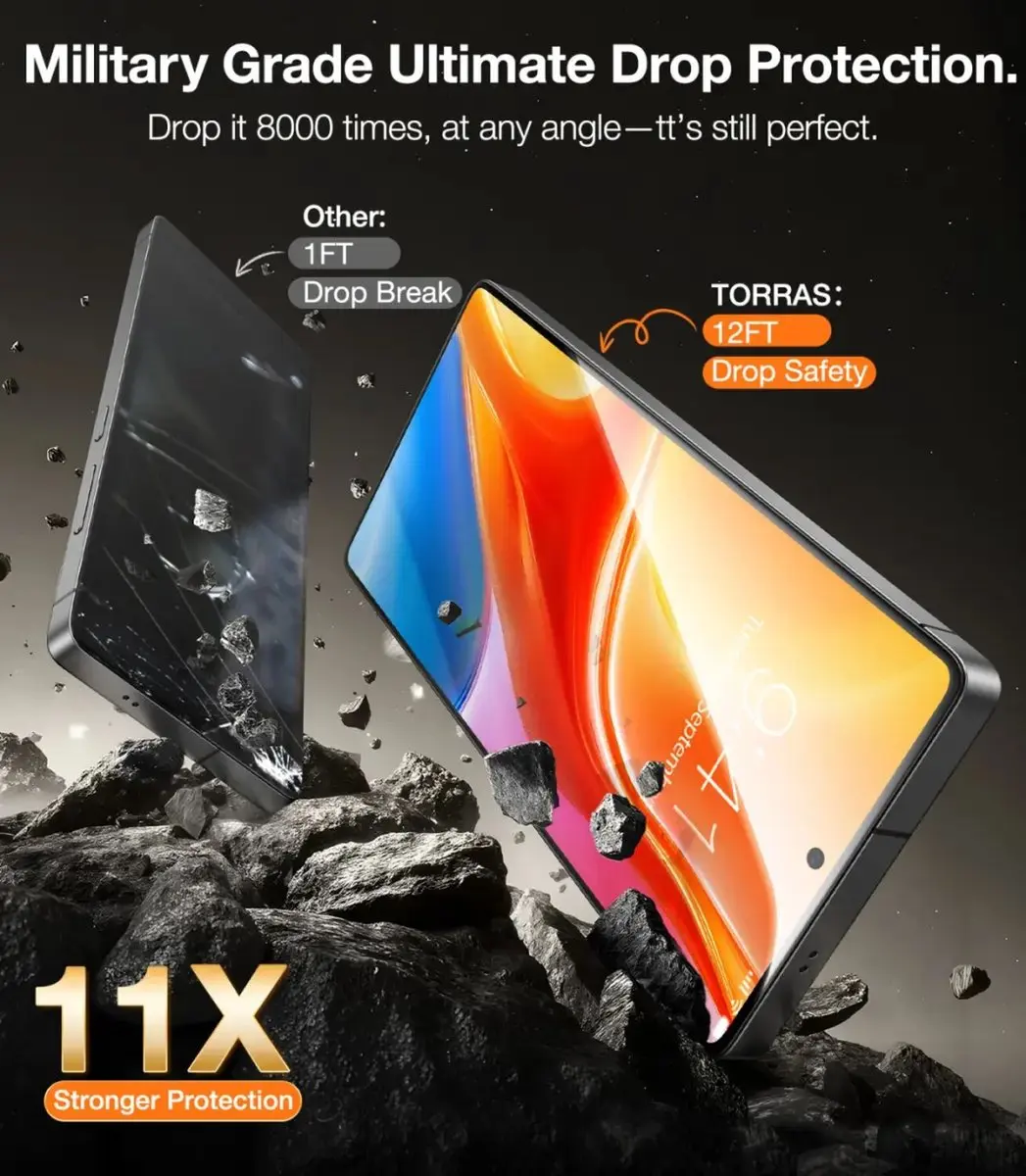 Torras Install Master 9H Glas voor Samsung Galaxy S25 Ultra - Frame