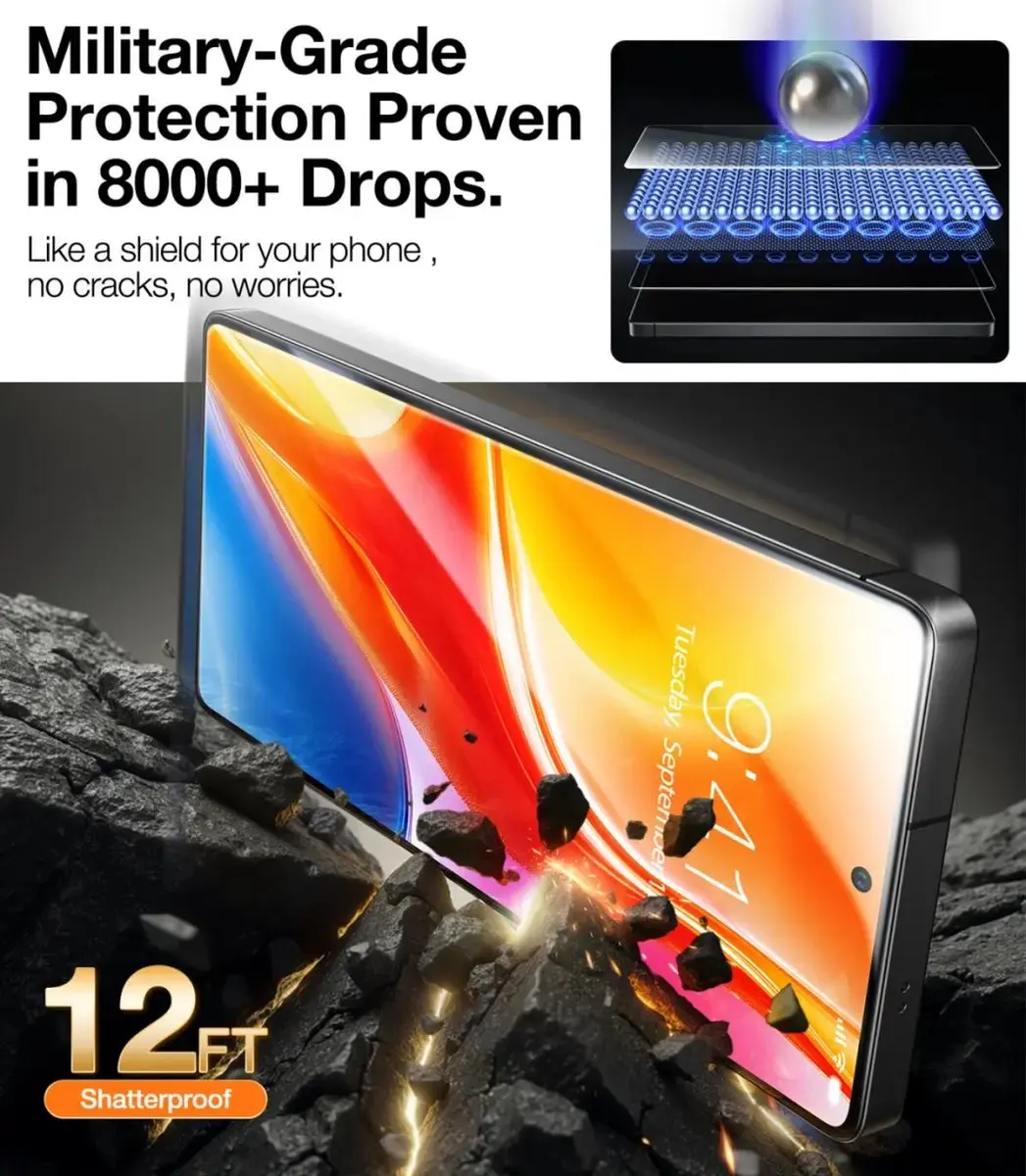 Torras Install Master 9H Glas voor Samsung Galaxy S25 Ultra - Frame