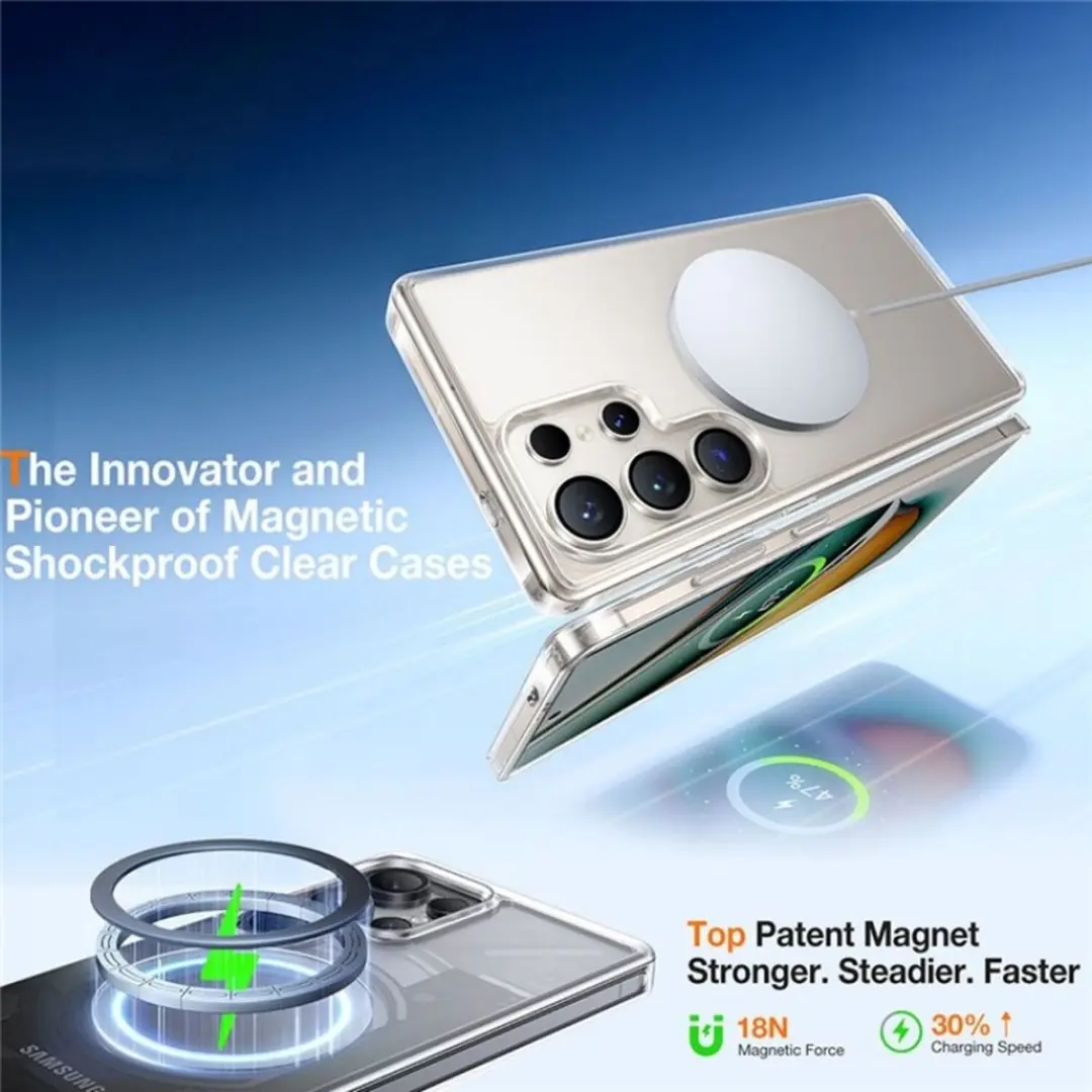 Torras Guardian Magnetic Hoesje Samsung Galaxy S26 Ultra - Transparant