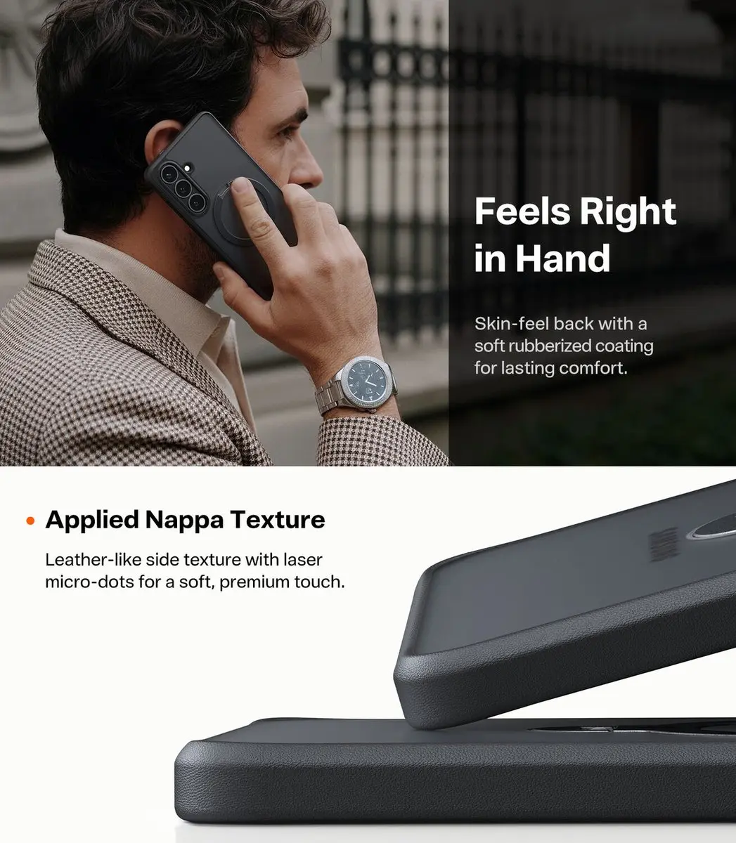 Torras UPro Ostand Spin Hoesje S26 - MagSafe/Zwart