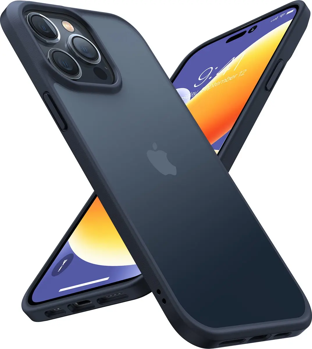 Torras iPhone 14 Pro compatibel Semi Transparant Shockproof hoesje