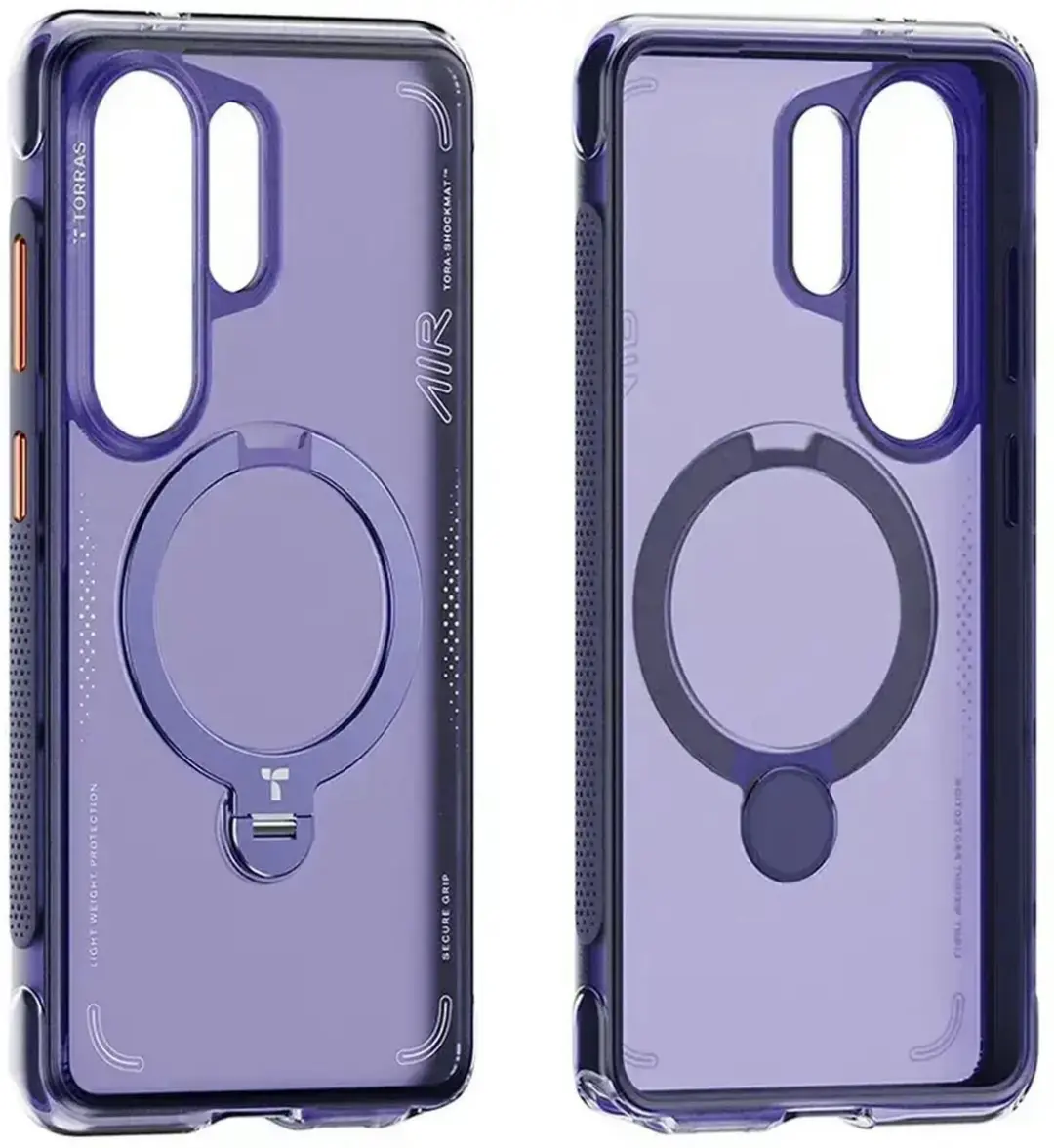Torras Hoesje Ostand Q3 Air Spin voor Samsung Galaxy S26 Ultra - MagSafe/Paars