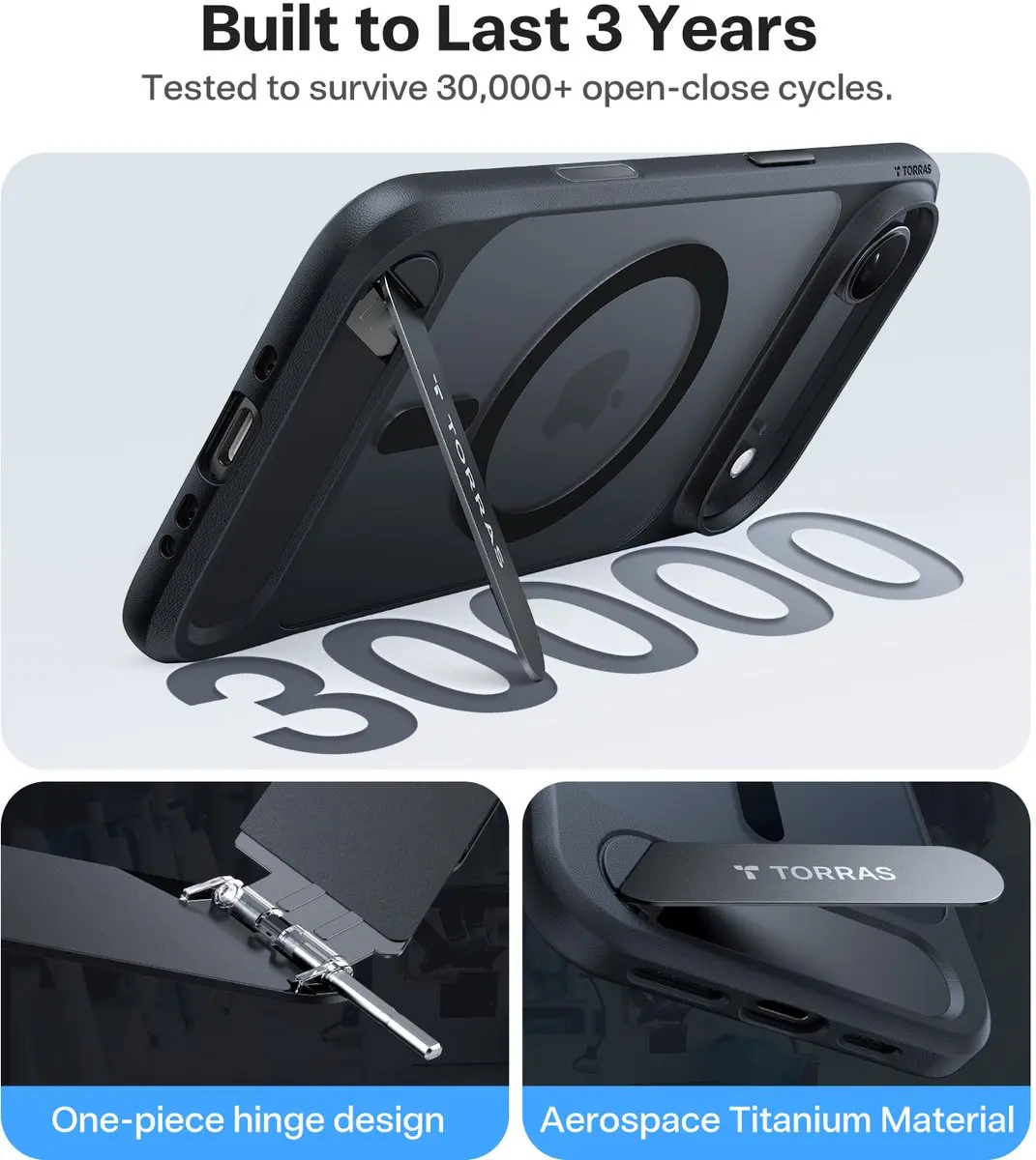 Torras Pstand Hoesje iPhone 17 Air - MagSafe Zwart