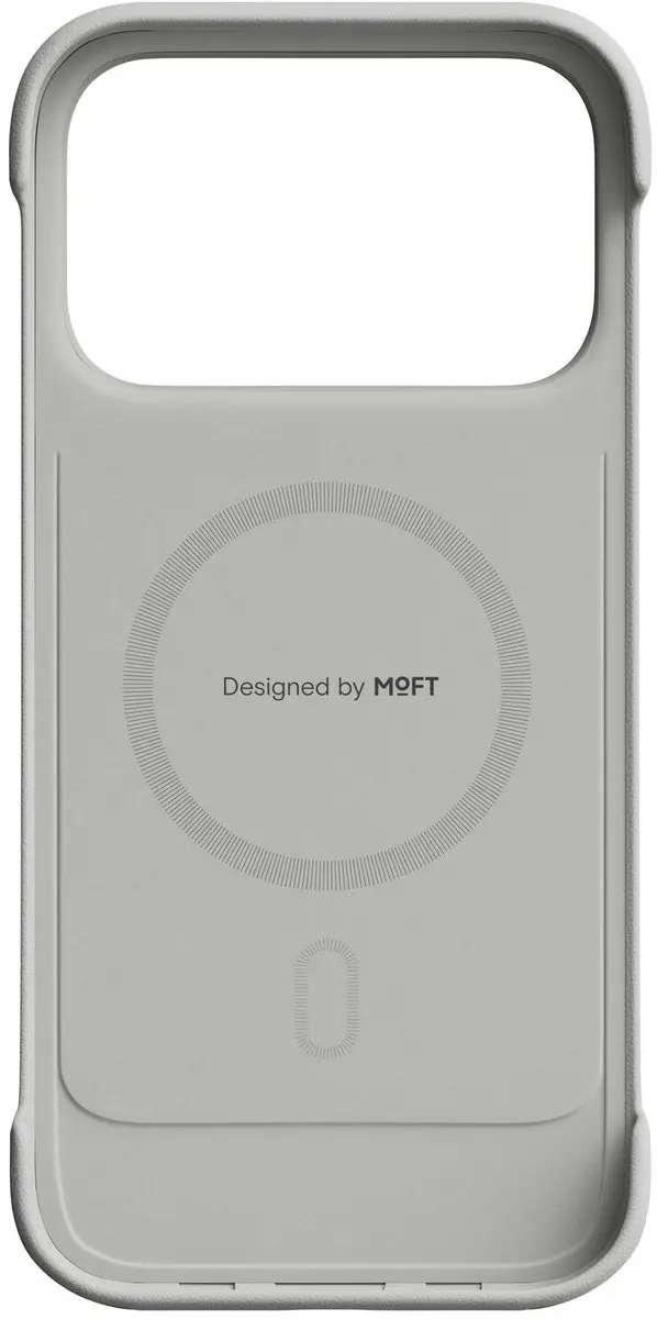 MOFT iPhone 17 Pro Hoesje - Vegan Leer - MagSafe - Grijs
