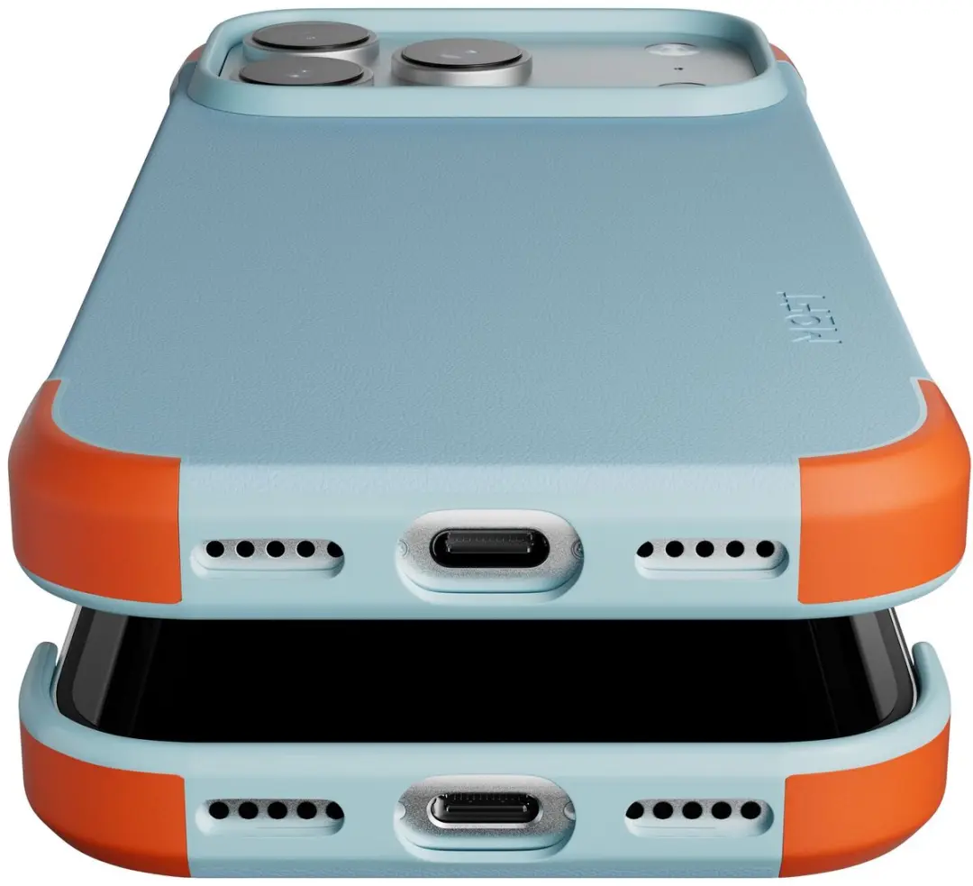 MOFT MOVAS Frame iPhone 17 Pro Hoesje - MagSafe - Blauw/Oranje