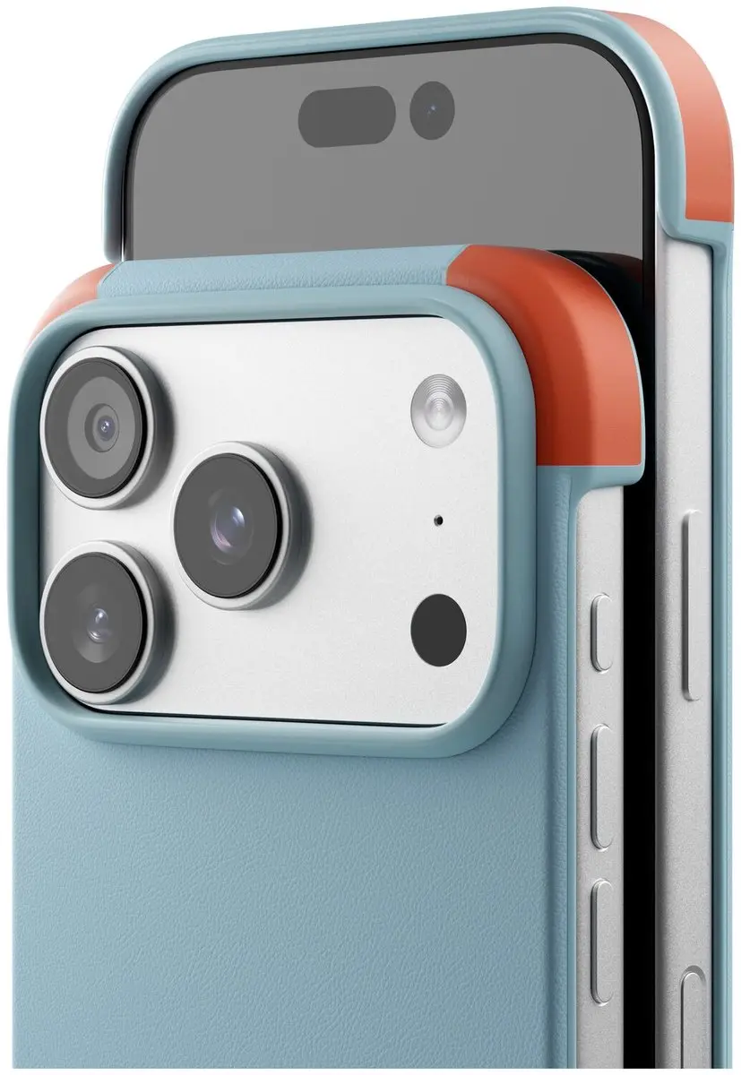 MOFT MOVAS Frame iPhone 17 Pro Hoesje - MagSafe - Blauw/Oranje