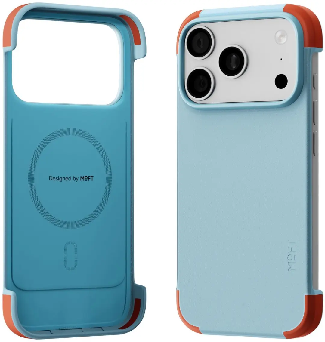 MOFT MOVAS Frame iPhone 17 Pro Hoesje - MagSafe - Blauw/Oranje - afbeelding 6 van 6