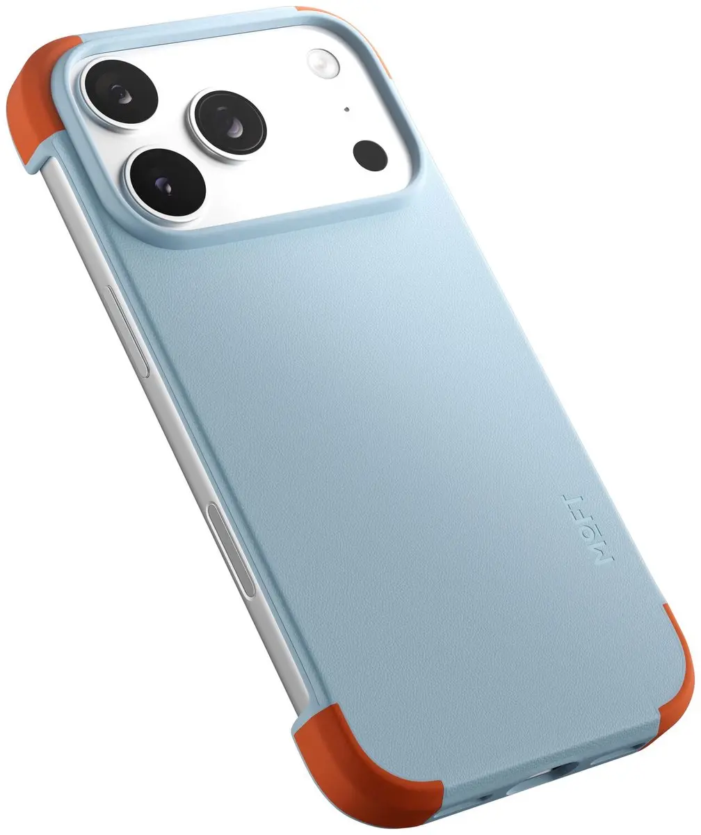 MOFT MOVAS Frame iPhone 17 Pro Hoesje - MagSafe - Blauw/Oranje