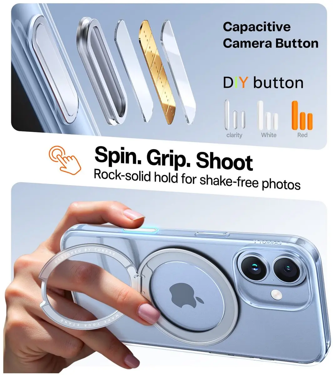 Torras UPro Ostand Pro Hoesje iPhone 17 - Transparant