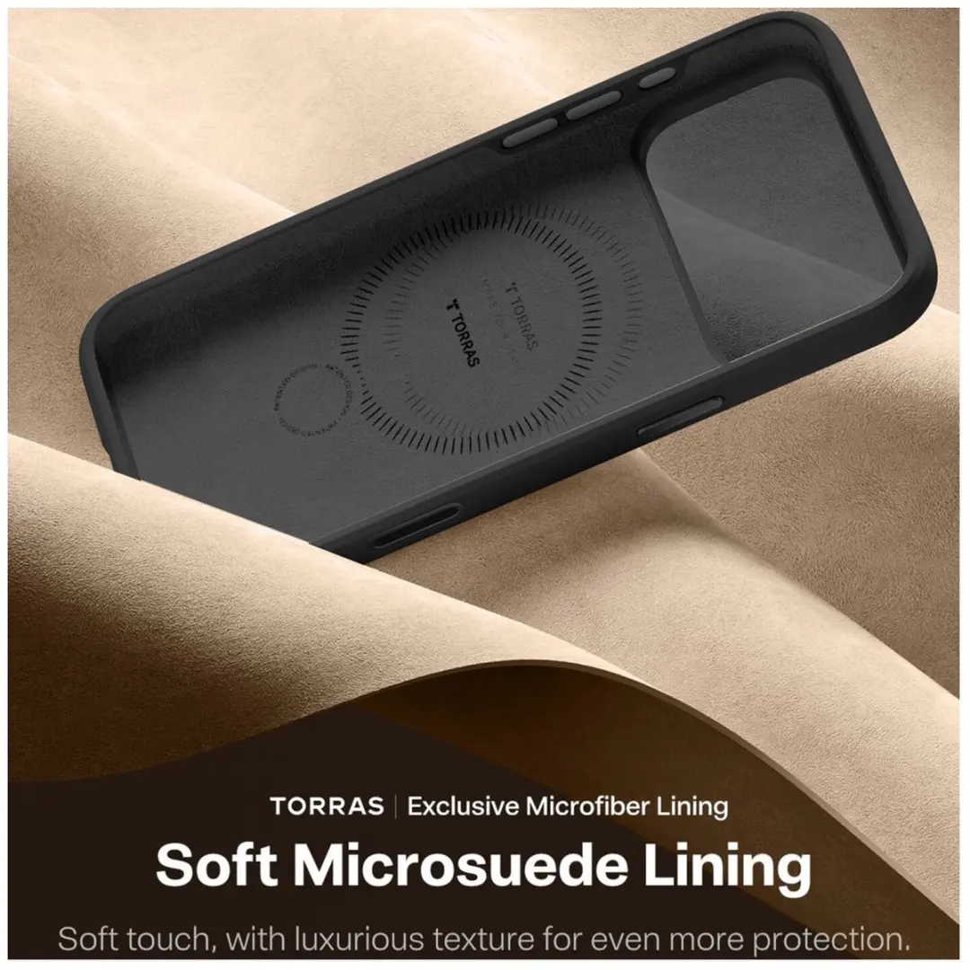 Torras Ostand Q Pro Silicone Hoesje iPhone 17 Pro Max - MagSafe - Zwart - afbeelding 6 van 6