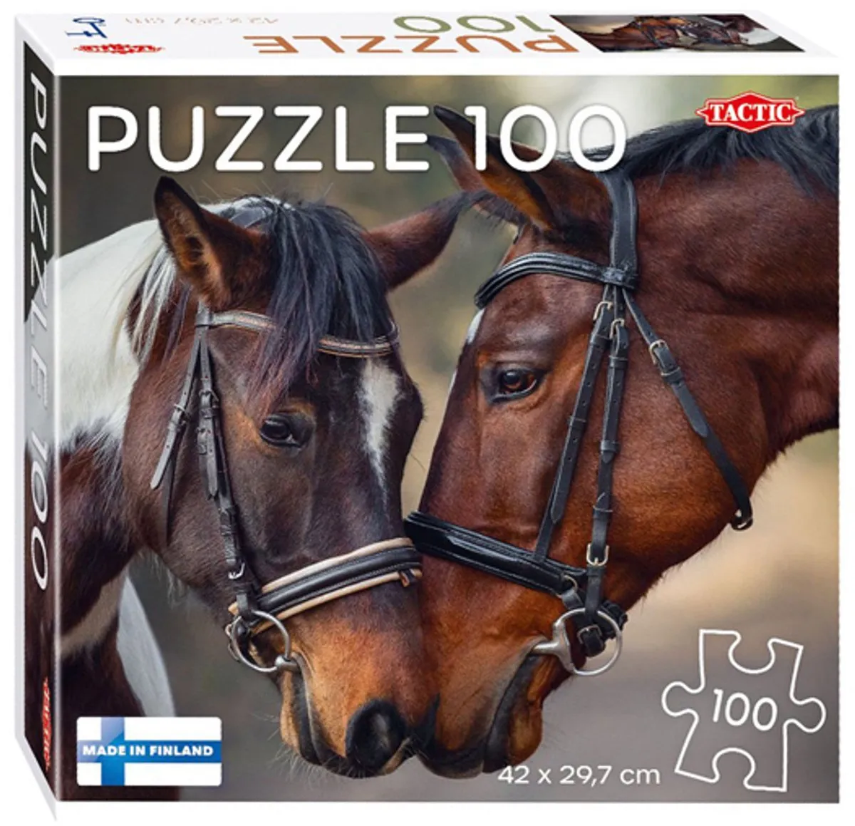Tactic Horses in Love Puzzel 100 Stuks - Scandinavisch Paardenportret
