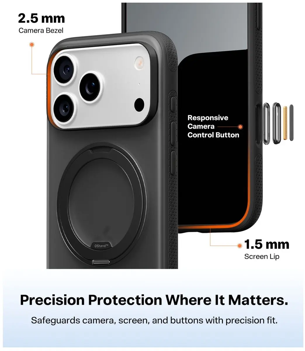 Torras Fitness Hoesje iPhone 17 Pro Max - MagSafe 360° - Zwart