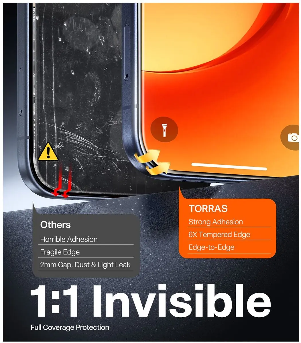 Torras Install Master 9H Glas iPhone 17 Pro Max - Screenprotector