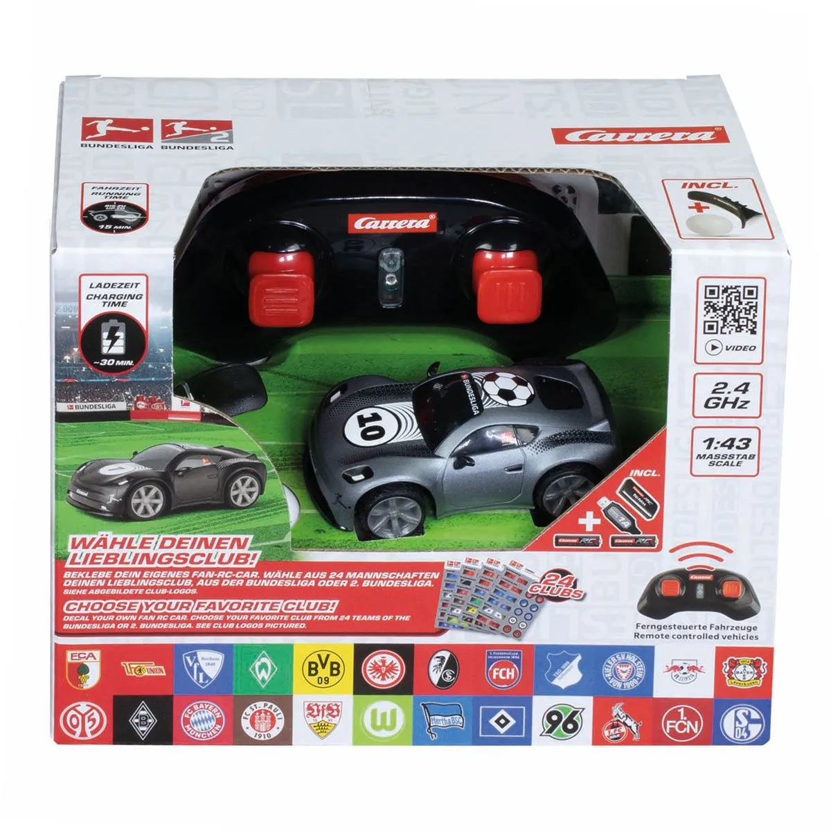 Carrera Bundesliga Mini RC Voertuig 1:43 Grijs CAR370430042