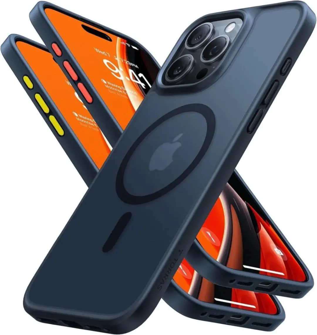 Torras Guardian Magnetic Hoesje iPhone 16 Pro Max - Matte Zwart